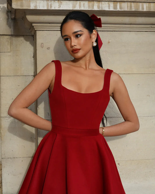 Scarlett Cashmere Dress - Red