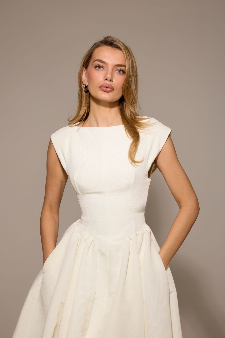 Debütantinnen-Midikleid - Elfenbein