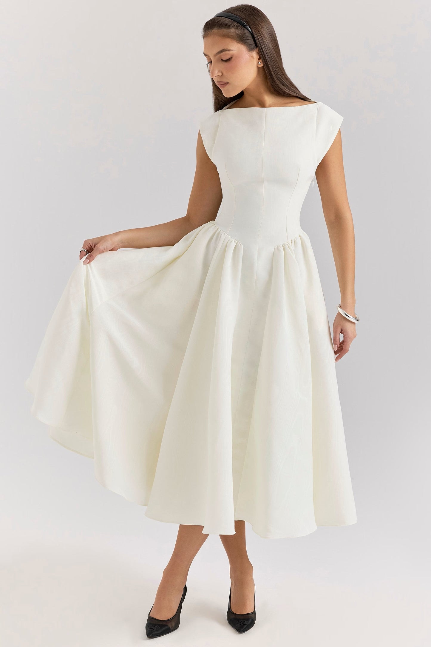 Debütantinnen-Midikleid - Elfenbein