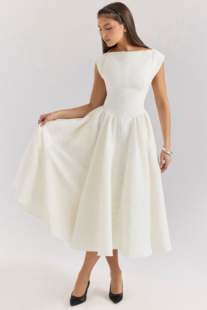 Debütantinnen-Midikleid - Elfenbein