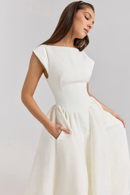 Debütantinnen-Midikleid - Elfenbein